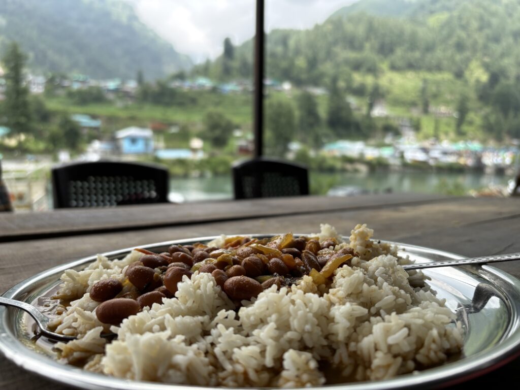 Rajmah Chawal, best food in Barot Valley, Himachal Pradesh